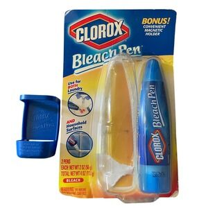 RETIRED‎ 1 Clorox Bleach Pen Gel Dual Tipped 2.oz Discontinued + magnetic holder